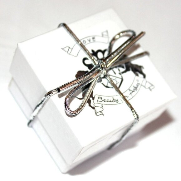 Wide Parallel Lines Open Band Cz Clear Cubic Zirconia Cross Silver Brass Ring 9 - Picture 6 of 7